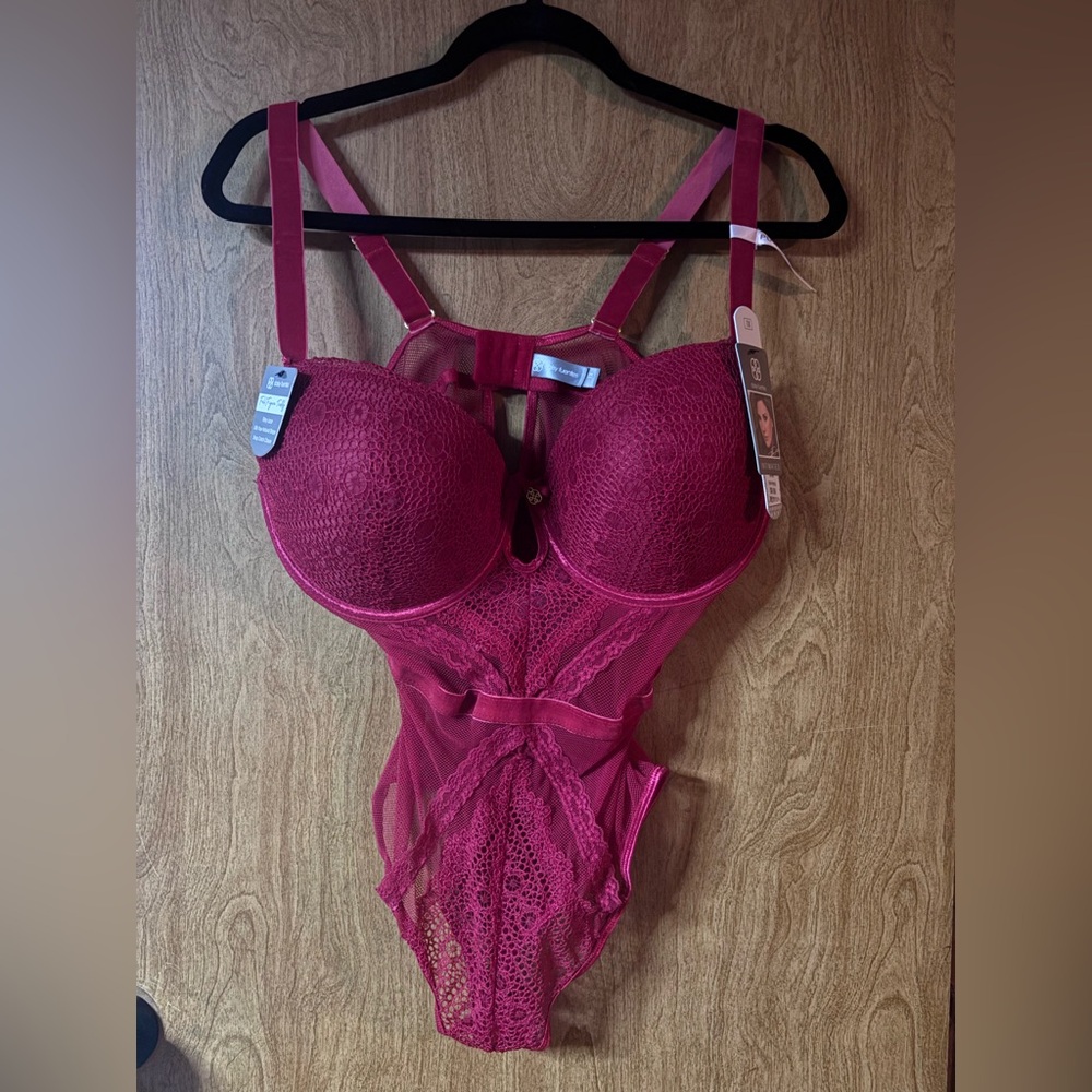 Red Lace Bodysuit Lingerie